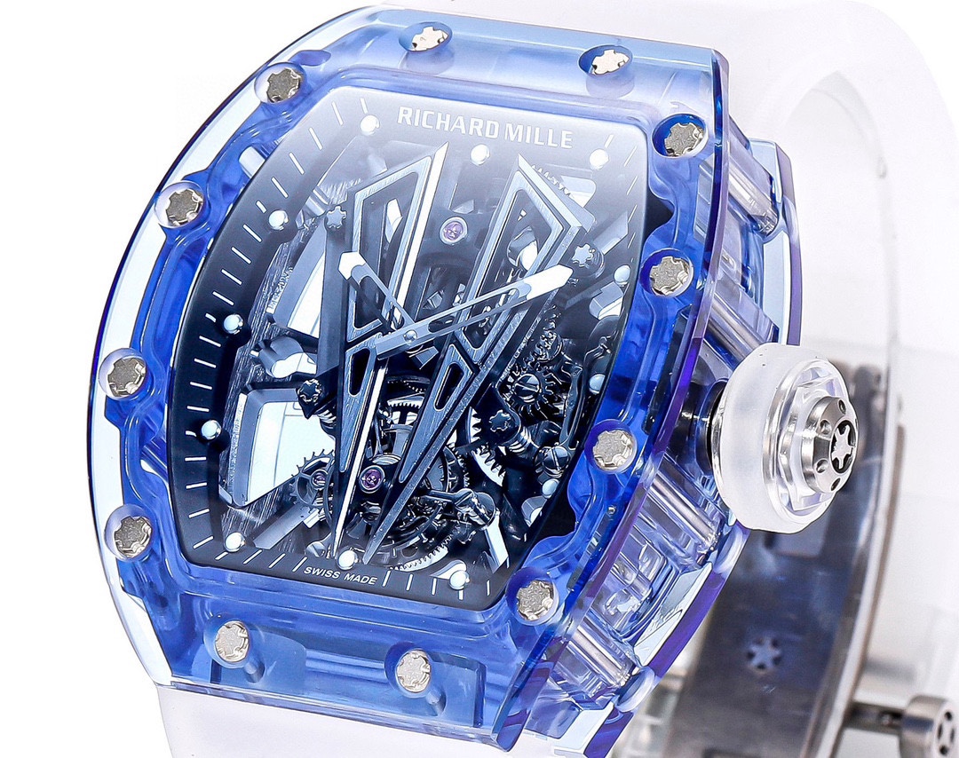 Richard Mille RM 27-03 Replica Blue Sapphire Crystal Watch | Skeleton Design, Fully Transparent Case