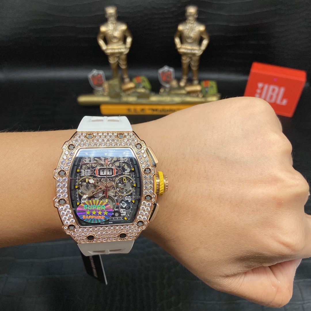 Richard Mille RM 11-03 Replica Watch For Men – Swiss Movement, Diamond-Set Bezel, Luxury Timepiece
