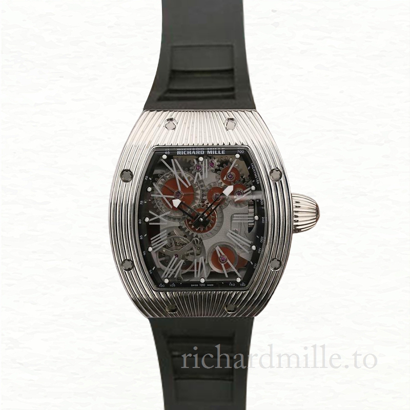 Richard Mille RM018 Mechanical Men Watch Stainless Steel Rubber Band