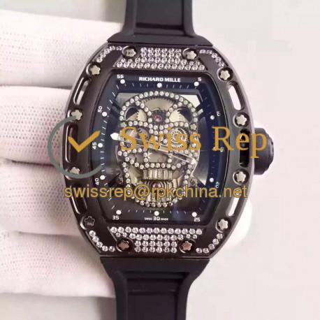 RM052 SF PVD &amp; Diamond Diamond Skull Dial M6T51