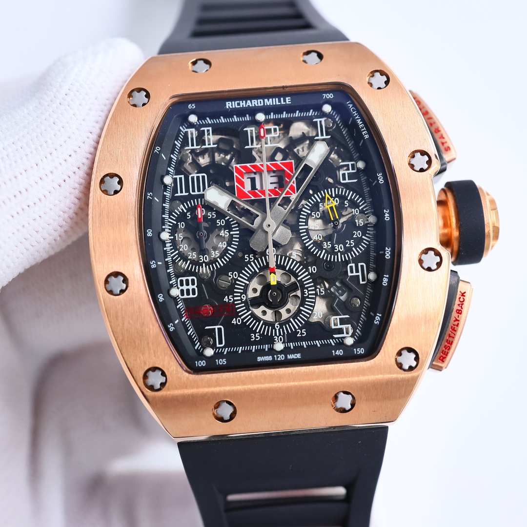 Luxurious Richard Mille RM 011 Felipe Massa Replica Watch – Swiss Movement, Titanium Case, Skeleton Dial