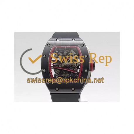 RM59-01M Black Ceramic Red Skeleton Dial M8215