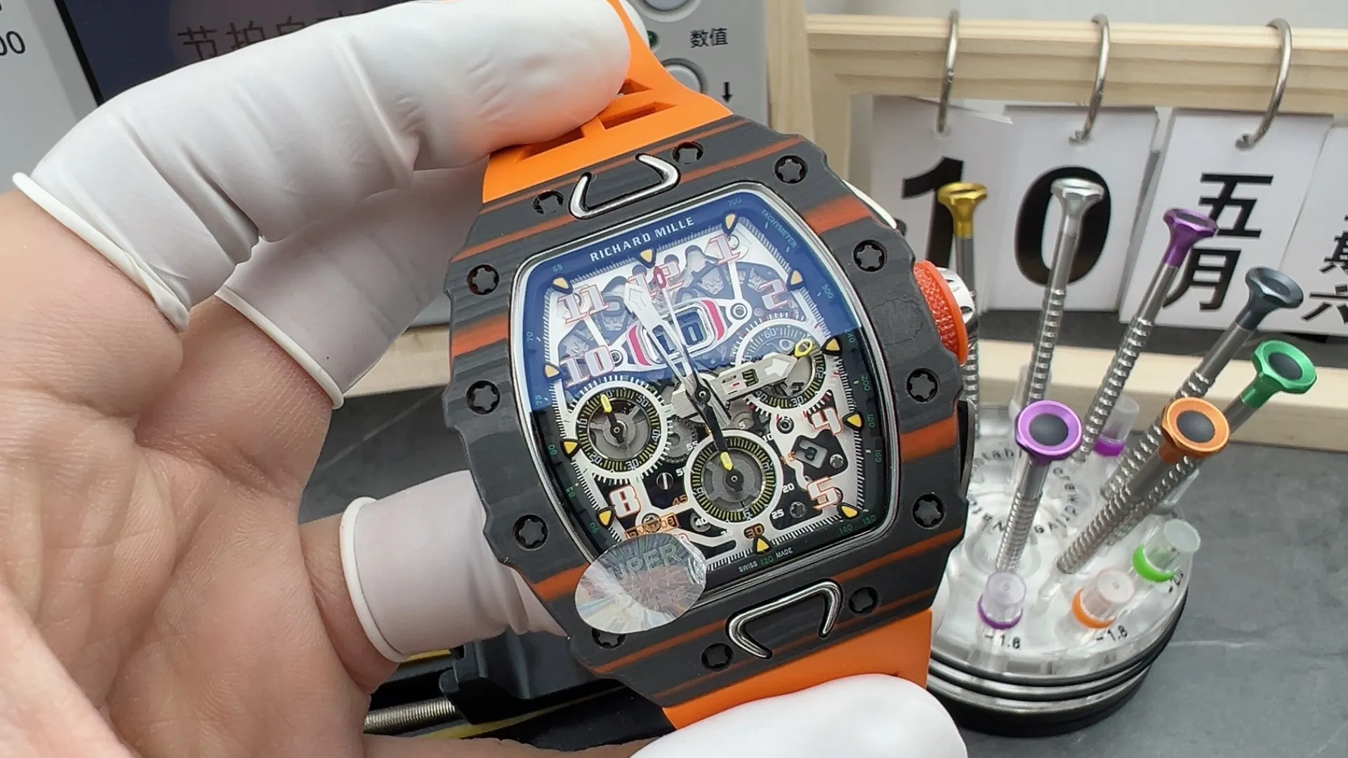 Richard Mille RM 11-03 Black Orange NTPT Carbon Fiber Automatic Replica Watch