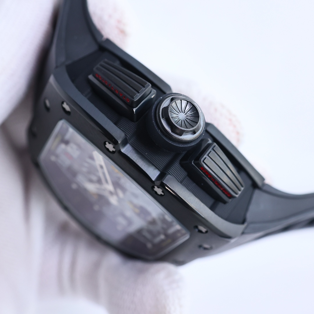 Swiss Richard Mille RM 011-FM Replica Men’s Sporty Watch – Black Rubber Strap
