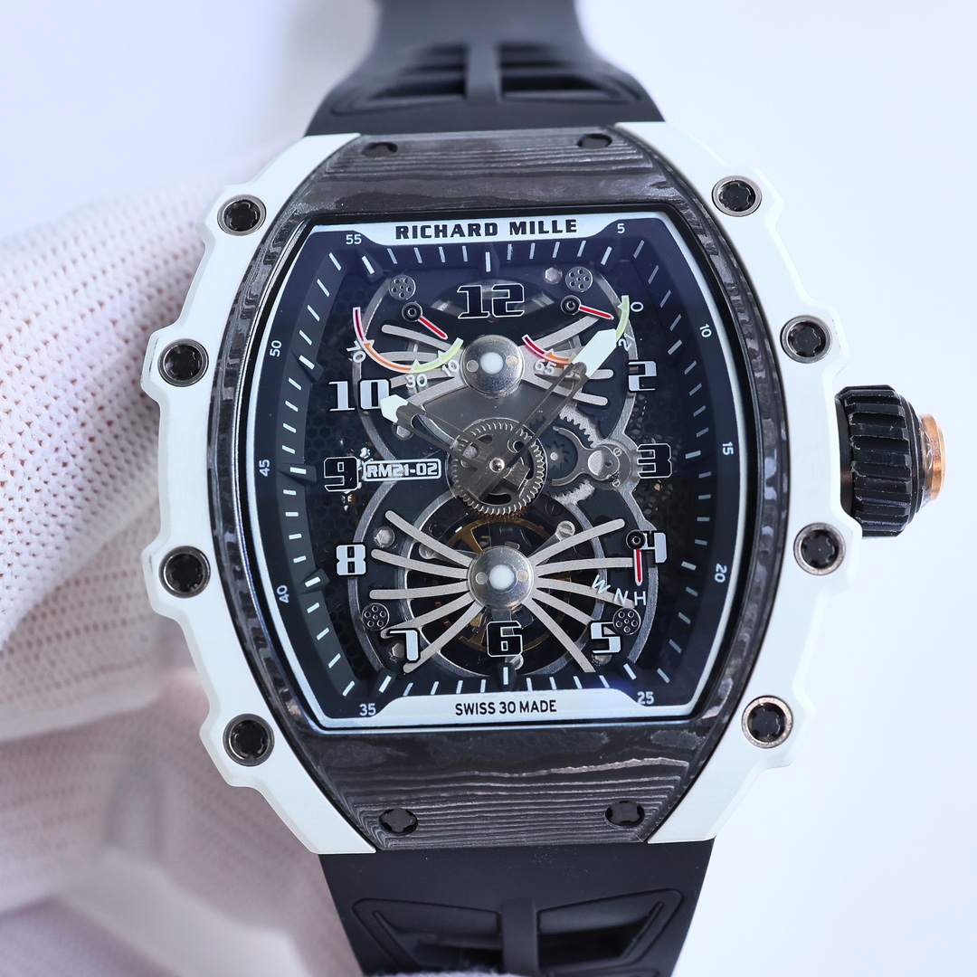 Replica Richard Mille RM21-02 Watch – Swiss Skeleton Tourbillon, Carbon Case, Sport Style