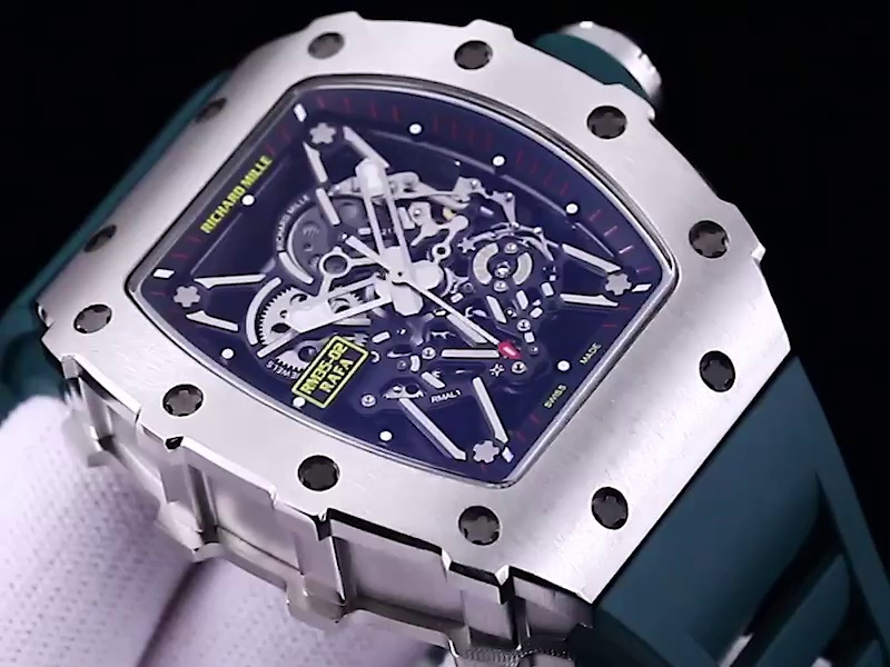 Replica Richard Mille RM 35-02 Green Rubber Strap Watch – Swiss Luxury Men’s Timepiece With Skeleton Dial