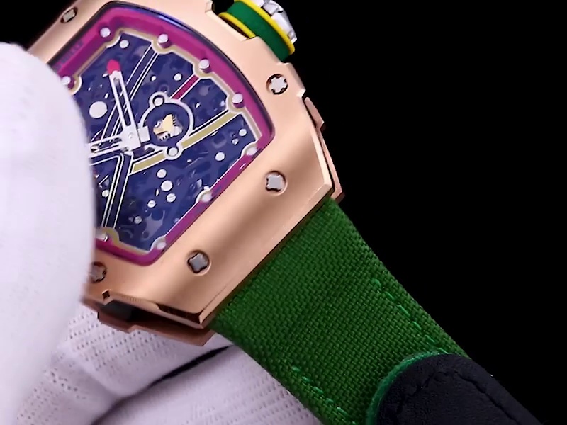 Richard Mille RM 67-02 Replica Green Strap Watch – Ultra-Lightweight Skeleton Dial, Swiss Movement, Premium Craftsmanship