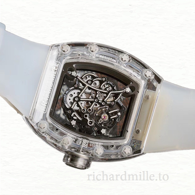 Richard Mille RM055 Men Automatic Transparent Dial Dot Watch