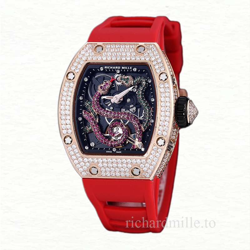 Richard Mille RM 026 Automatic Unisex Watch Stainless Steel Rubber Band