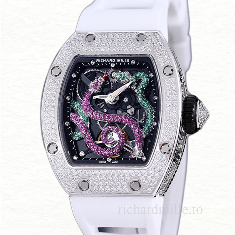 Richard Mille RM 026 Unisex Automatic Rubber Band Transparent Dial Stainless Steel
