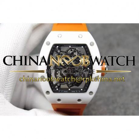 RM55 White Ceramic Black Skeleton Dial M8215