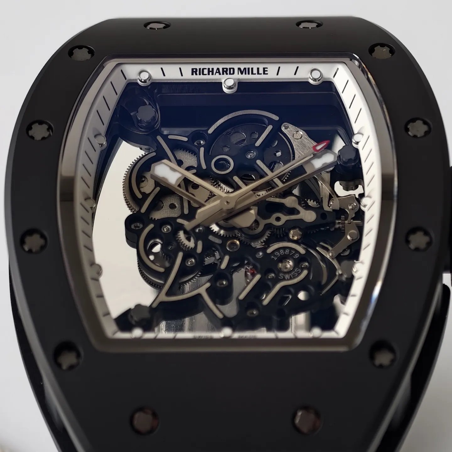 UMI Richard Mille RM 055 Bubba Watson Black Ceramic White Flange Replica Watch