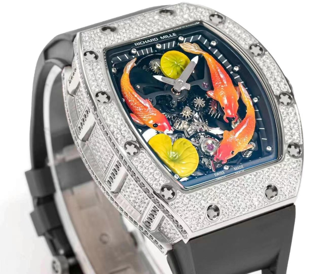 Richard Mille RM S10 Koi Tourbillon Replica Swiss Watch with Diamonds – Quality