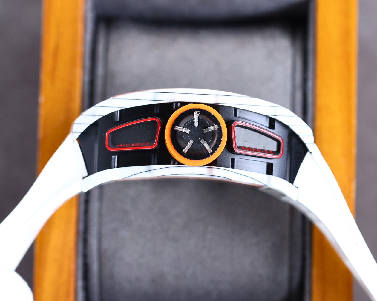 Replica Richard Mille McLaren RM 50-03 – Ultra Lightweight Swiss Skeleton Watch In White Case