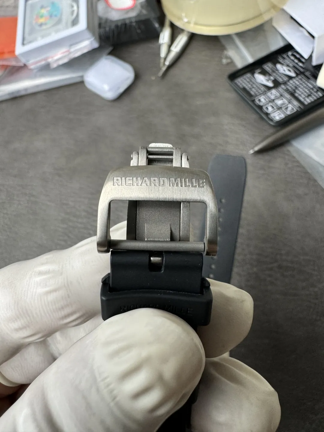 Richard Mille RM 67-01 Ultra Thin Titanium Skeleton Replica Watch Black Rubber
