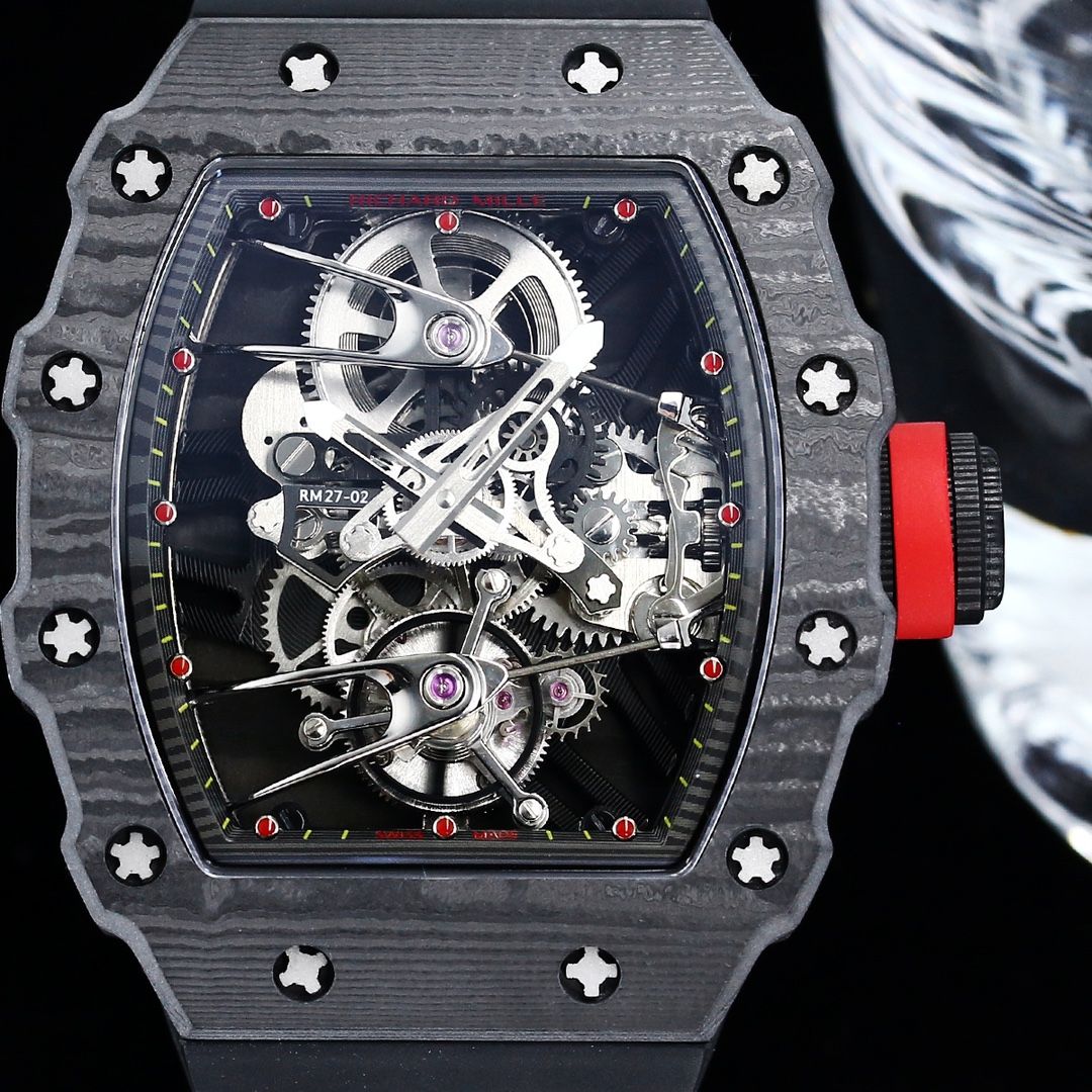 High-Quality Replica Richard Mille RM 27-02 Rafael Nadal Tourbillon Watch – Ultra-Light Carbon Case, Skeleton Dial