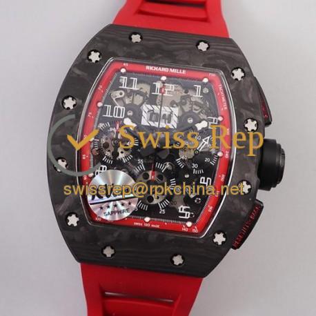 RM011 NTPT Chrono KVF Forged Carbon Red Dial 7750 V2
