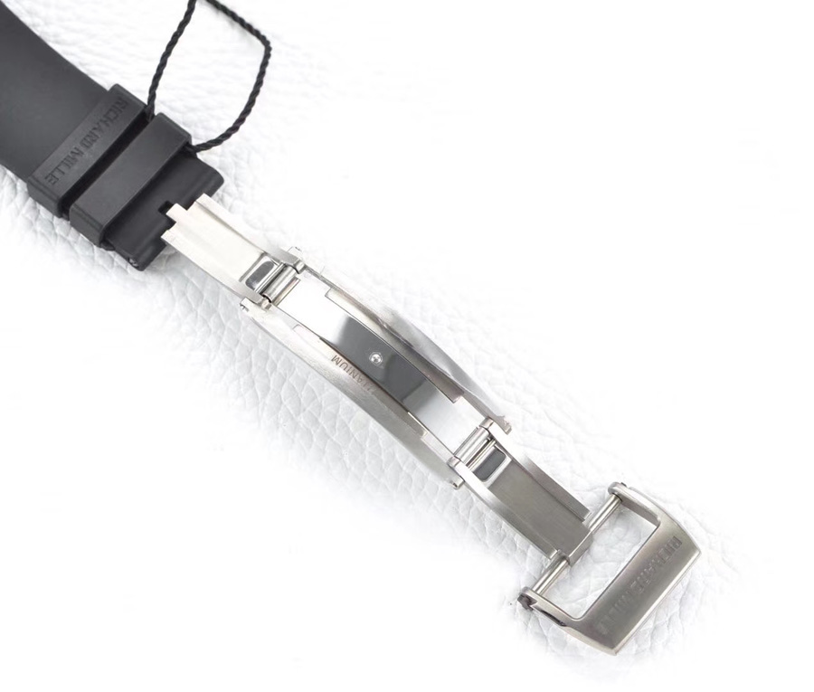 Richard Mille Replica RM 052 Black Rubber Strap Folding Buckle