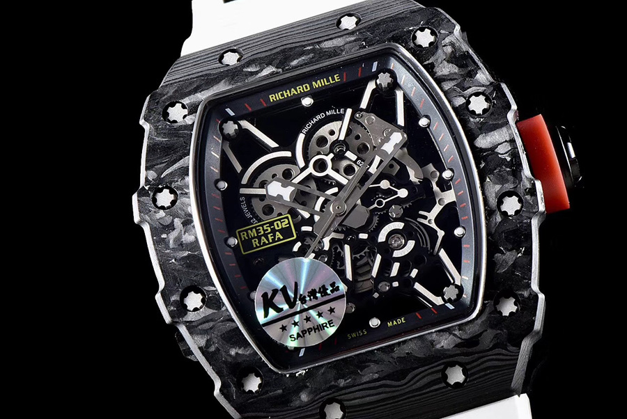 Richard Mille Replica RM 35-02 V3 Upgraded White Strap