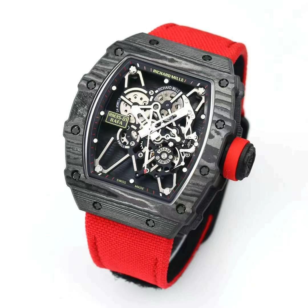 Best Swiss Replica Richard Mille RM 35-01 Rafael Nadal Watch – Carbon Fiber Case