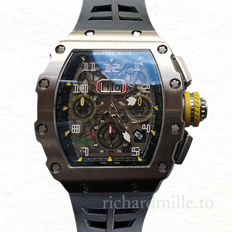 Richard Mille RM011 Men Automatic Rubber Band Watch