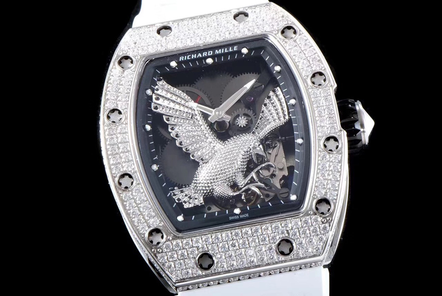 Richard Mille Replica RM 023 White Strap Hollow Dial