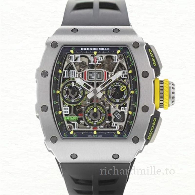 Richard Mille RM 11-03 Rubber Band Transparent Dial Men’s Watch Grey
