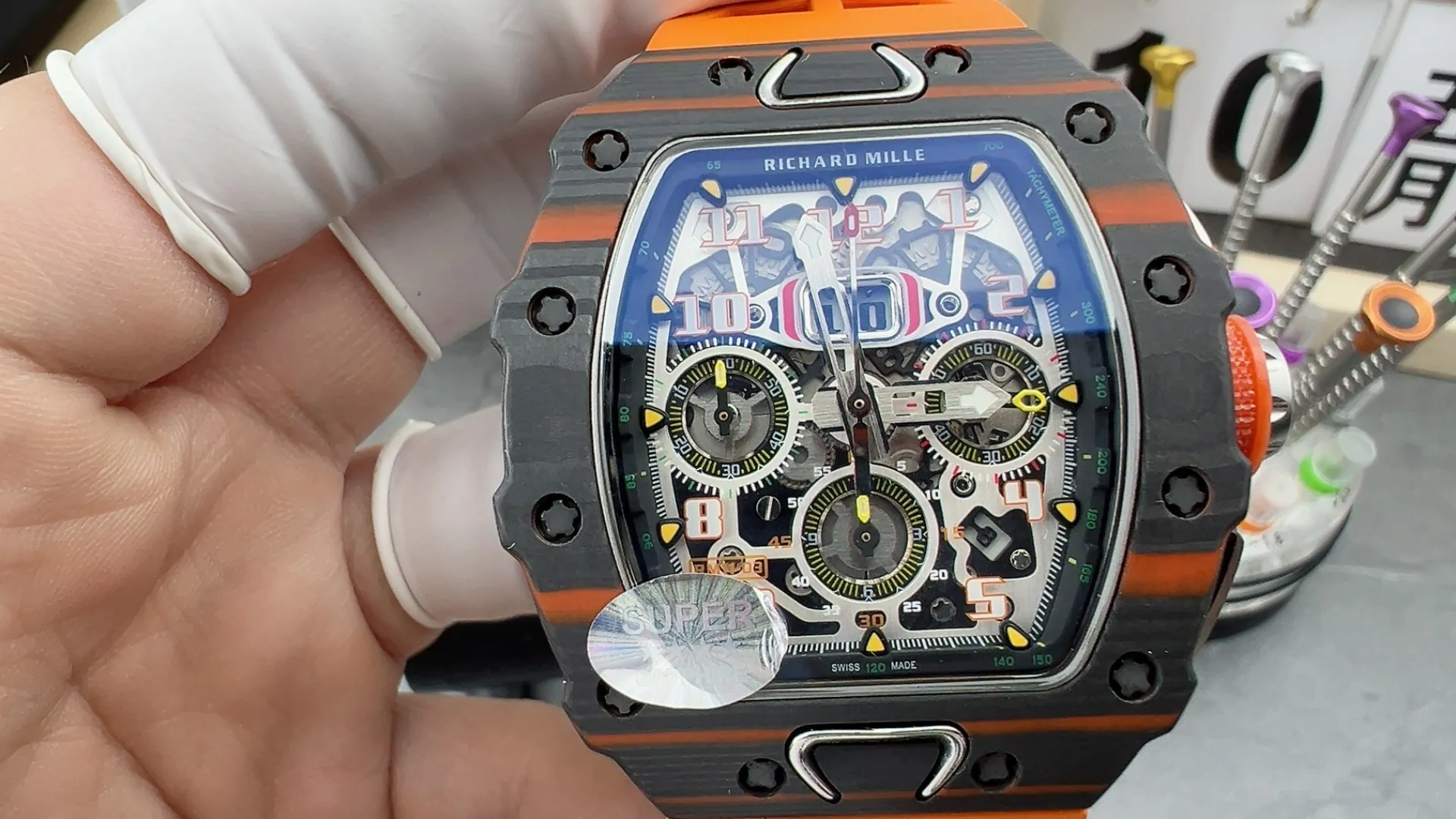 Richard Mille RM 11-03 Black Orange NTPT Carbon Fiber Automatic Replica Watch