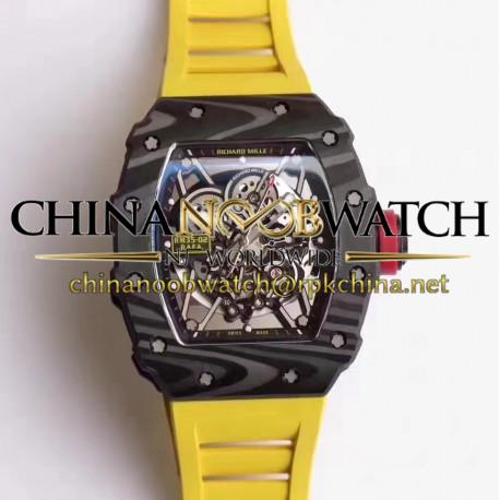 RM35-02 Rafael Nadal KVF Forged Carbon Black &amp; Skeleton Dial M6T51