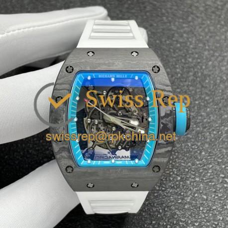 RM055 Yas Marina Circuit ZF NTPT Blue Dial White Rubber Strap NH05A V3