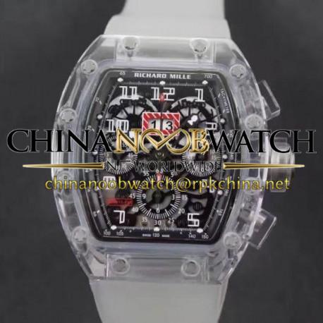 RM011-FM Shappire Black &amp; Skeleton Dial Swiss 7750