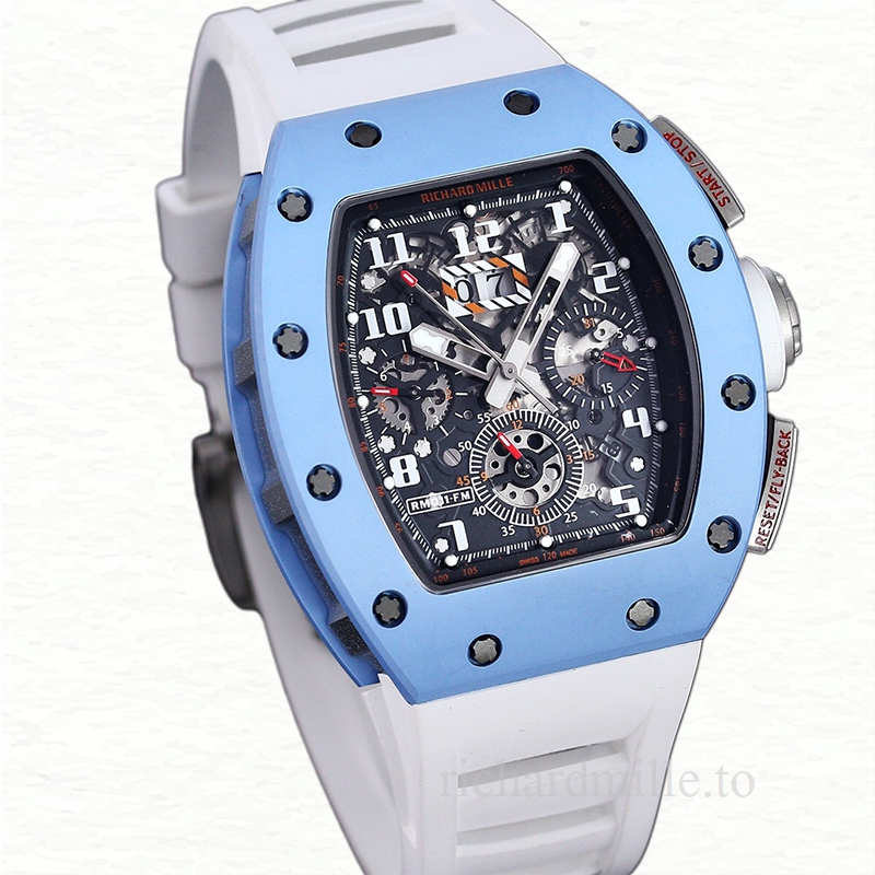 Richard Mille RM 011 Automatic Men Watch Rubber Band Acrylic