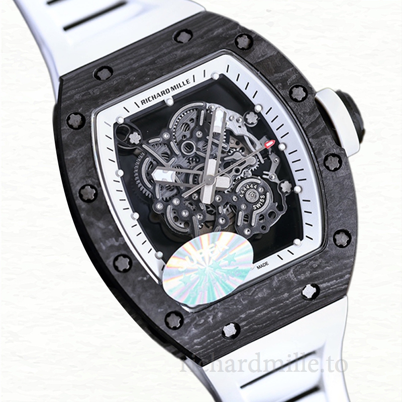 Richard Mille RM055 Automatic Men Watch Dot Transparent Dial
