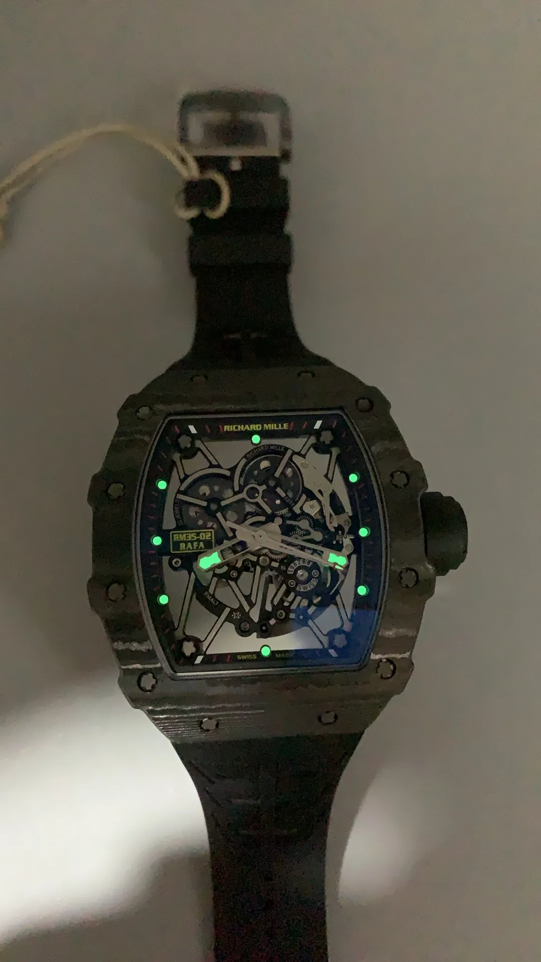 UMI Richard Mille Replica RM 35-02 Rafael Nadal Carbon TPT Black Strap RMAL1 Automatic Movement