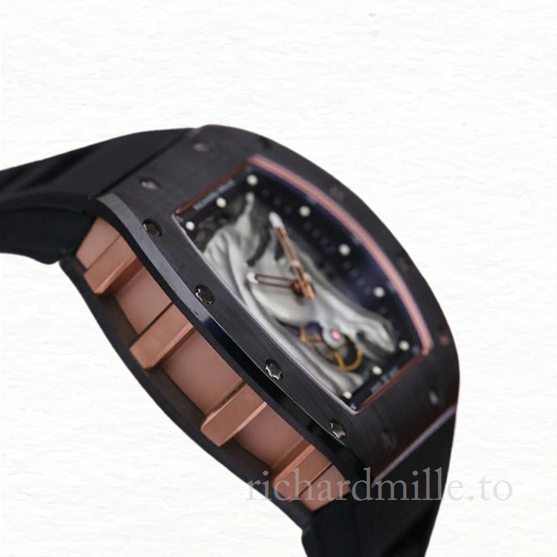 Richard Mille RM52-02 Men Mechanical Watch Rubber Band