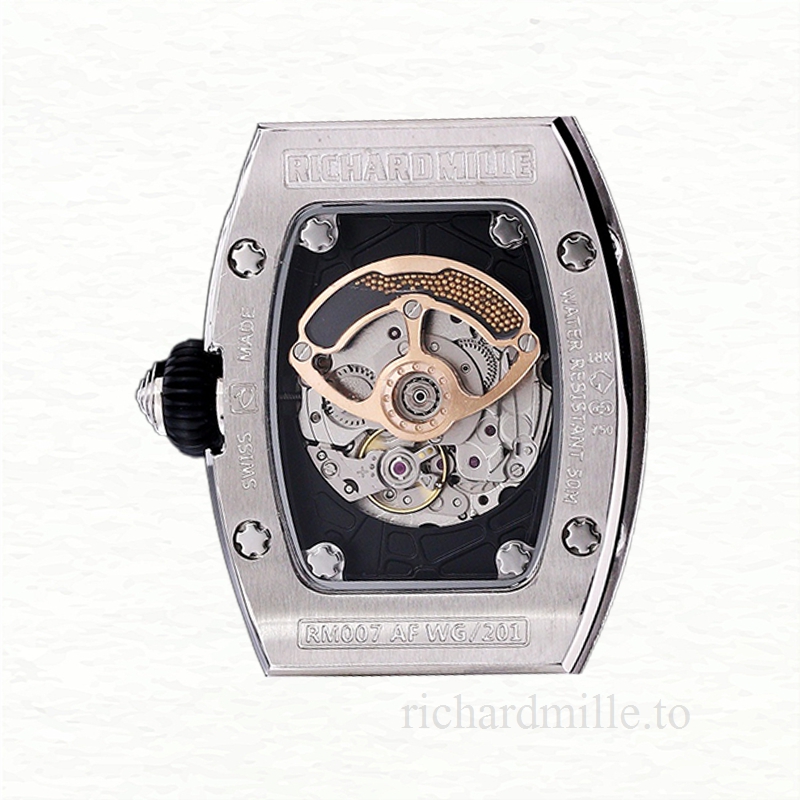 Richard Mille RM 07-01 Ladies Automatic Rubber Band Red With Diamonds Dial