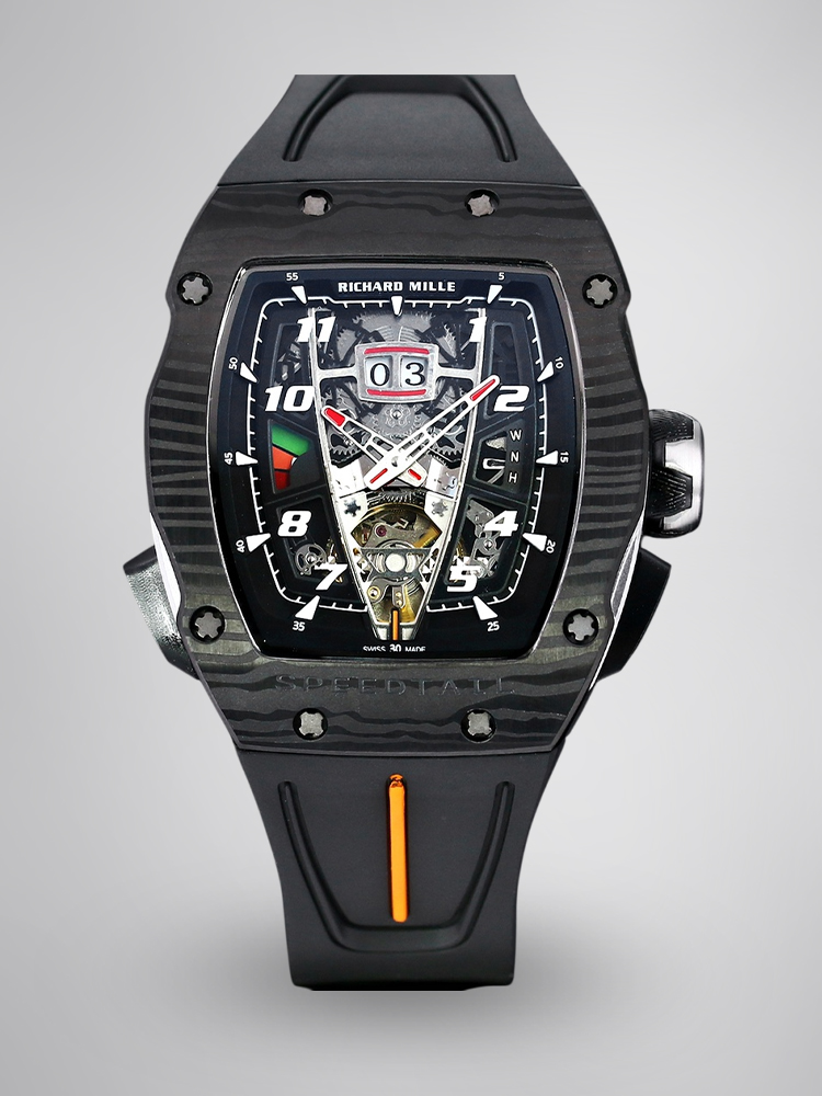 Replica Richard Mille RM 40-01 McLaren Speedtail Carbon Case Rubber Strap Tourbillon Movement Watch