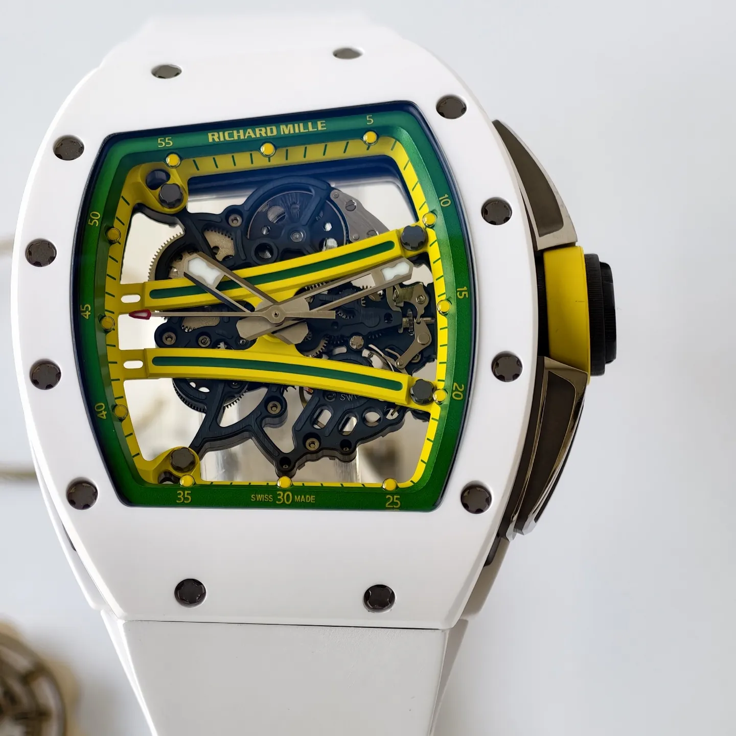 UMI Replica Richard Mille RM 61-01 Yohan Blake White Ceramic RMUL2 Movement