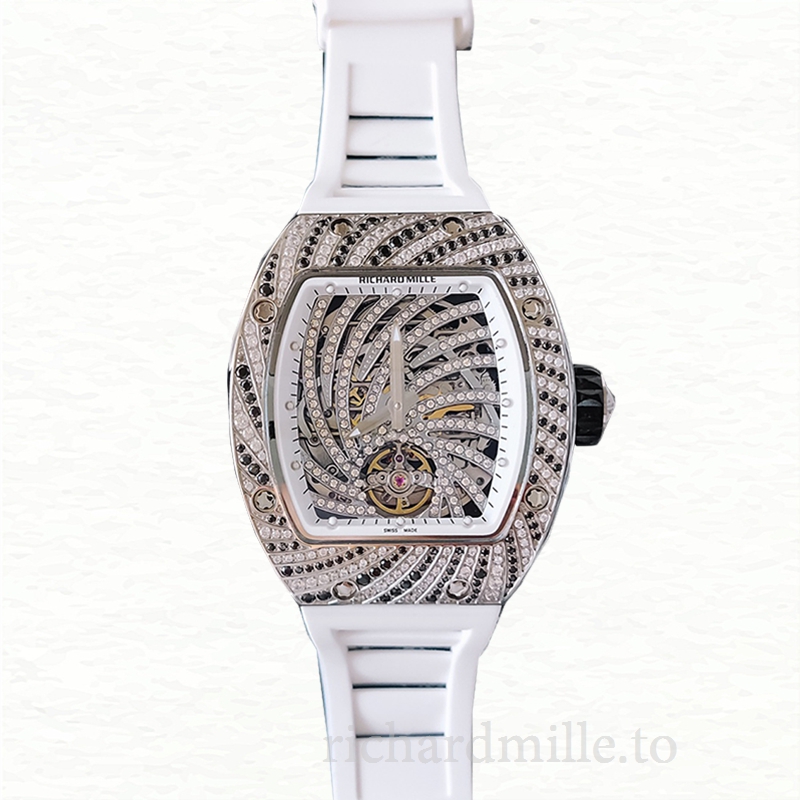 Richard Mille RM51-02 Ladies Mechanical Diamond Paved Dial Watch