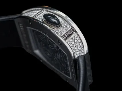 Richard Mille RM 19-02 Replica, Diamond-Set Case 3D Flower Skeleton Dial Luxury Ladies Automatic Wristwatch