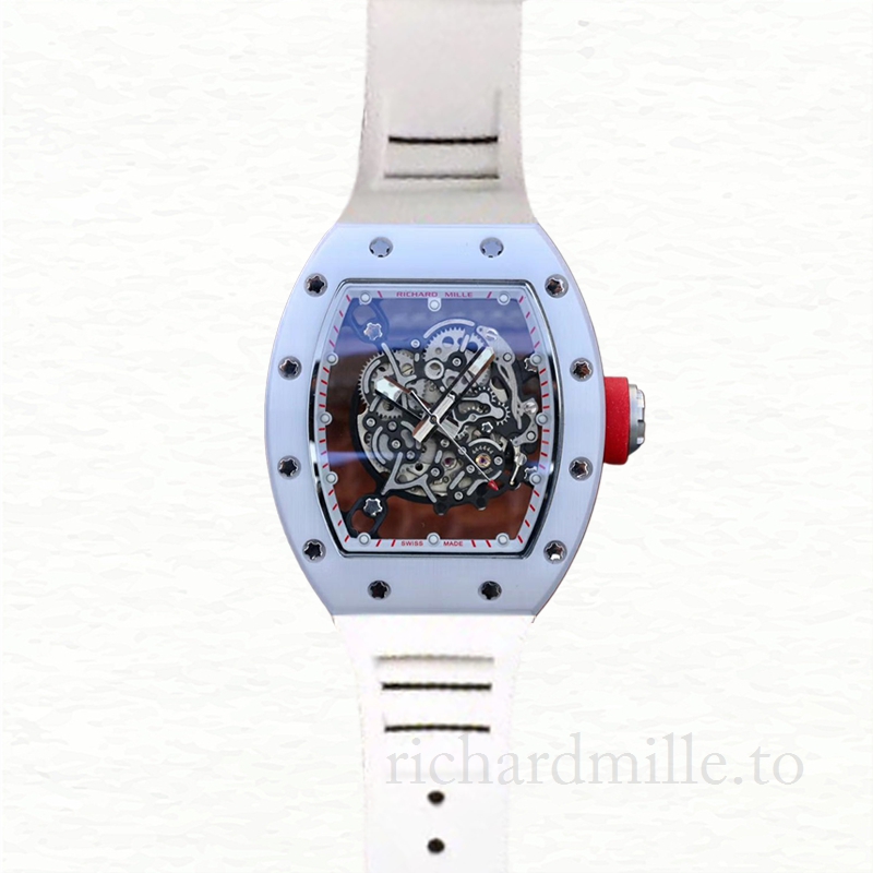 Richard Mille RM055 Mechanical Men Ceramics Bezel Rubber Band Watch