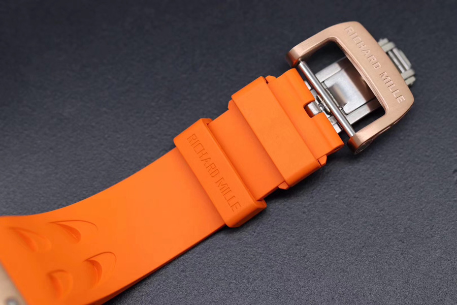 Richard Mille Replica RM 011 Orange Strap Through Bottom
