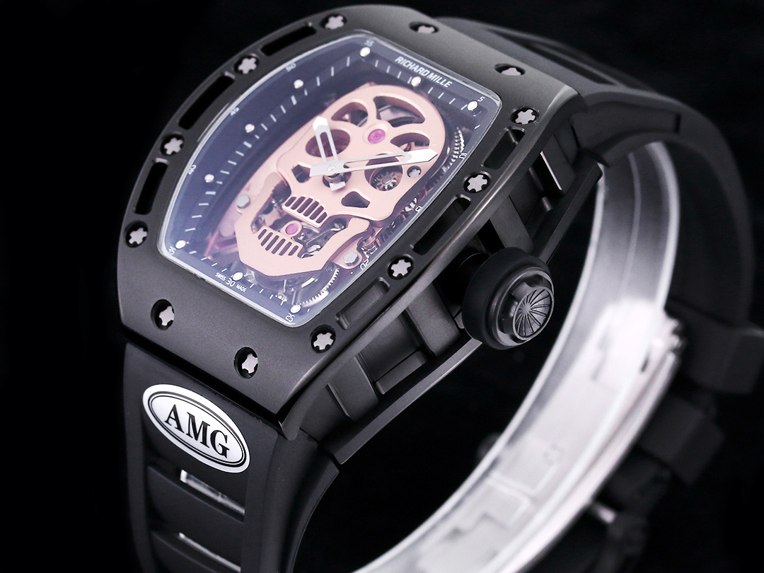 Replica Richard Mille RM052 Skull Tourbillon Super Clone Watch 43mm Swiss Skeleton Design
