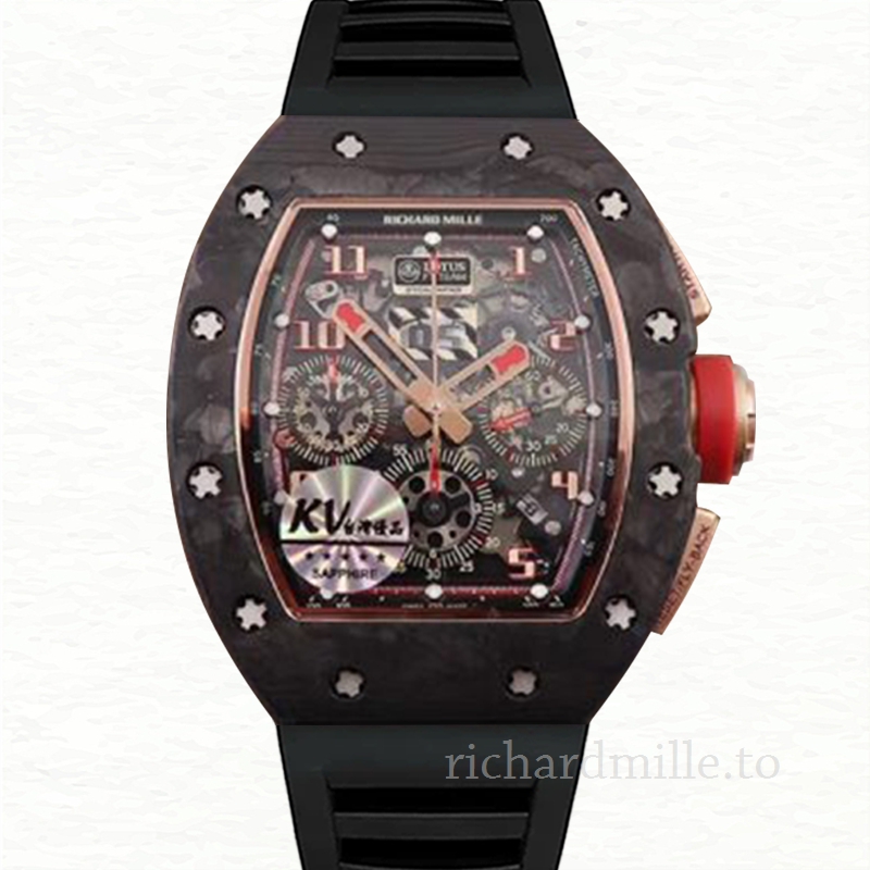 Richard Mille RM 011 Rubber Band Men’s Transparent Dial Black