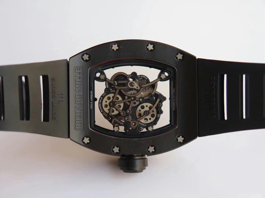 Richard Mille Replica RM 055 Full Ceramic Case Black Strap