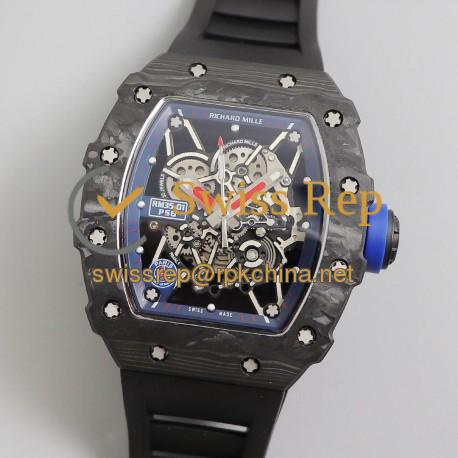 RM035-01 Paris Saint Germain KVF V3 Forged Carbon Black Dial Black Strap M8215