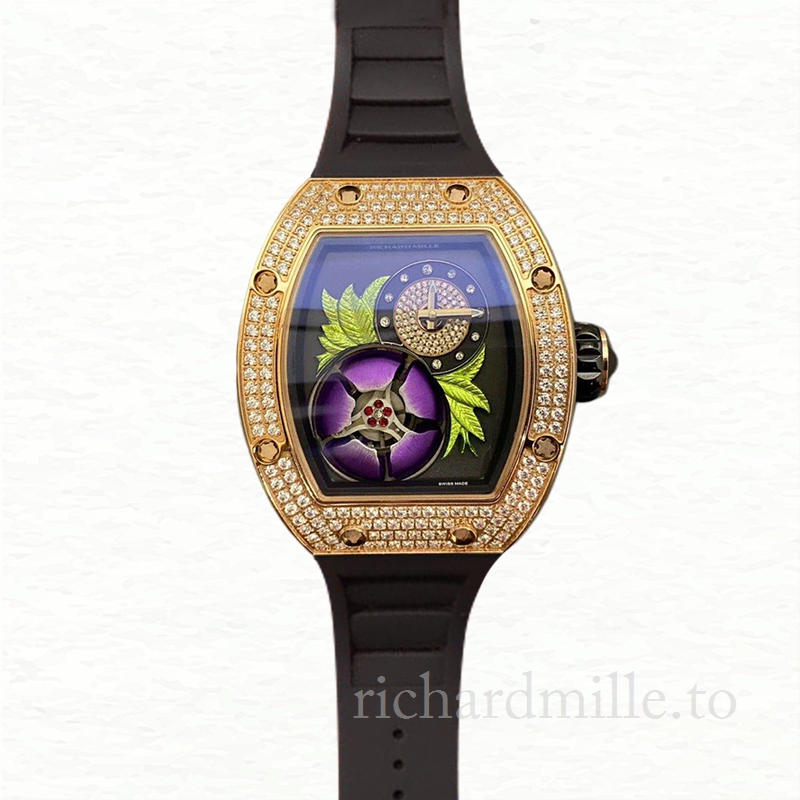 Richard Mille RM19-02 Hand Wind Men Rubber Band Flowers Dial