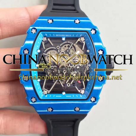 RM35-01 Rafael Nadal KVF Blue Forged Carbon Blue &amp; Skeleton Dial M6T51