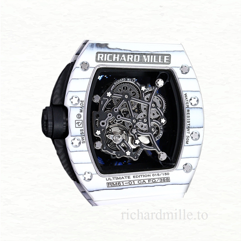 Richard Mille RM 61-01 Automatic Men Ceramics Bezel Transparent Dial