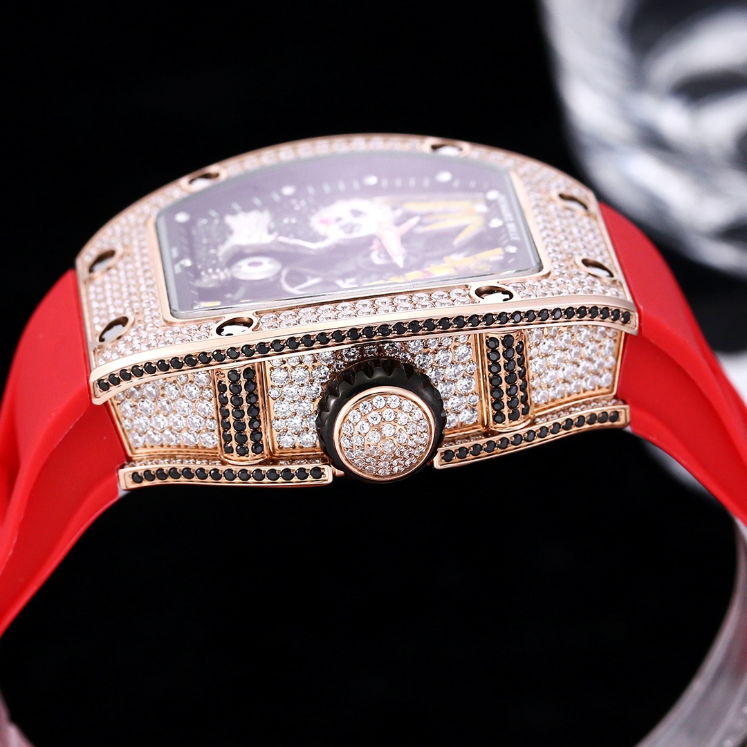 Luxury Swiss Richard Mille RM 26-01 Replica Watch With Panda Dial And Diamond Bezel For Elegant Women